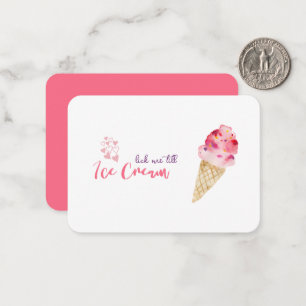 Tarjeta Pequeña Funny El día de San Valentín Ice Cream Chiste Tarj