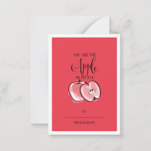 Tarjeta Pequeña Funny Fruit Pun Apple Classroom Card