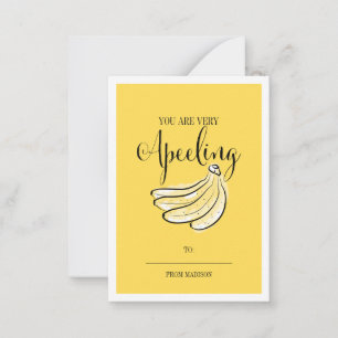 Tarjeta Pequeña Funny Fruit Pun Banana Classroom Card