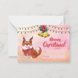 Tarjeta Pequeña Funny Perros Amantes De Vacaciones Navidades Perso