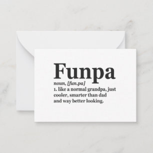 Tarjeta Pequeña Funpa Funny Definition Only Cooler Grandpa Dad