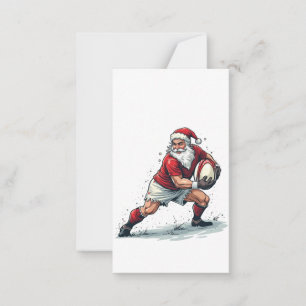 Tarjeta Pequeña Fútbol Fantasía de Navidad jugando al Papá Noel  