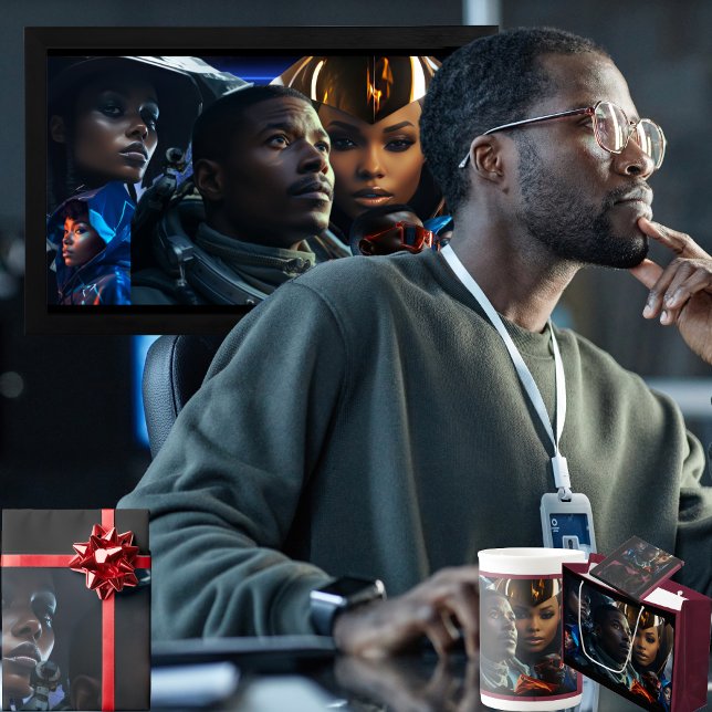 Tarjeta Pequeña Futuro negro (Get the full "Black Future" collection at  https://bit.ly/BlackFutureZazzle)