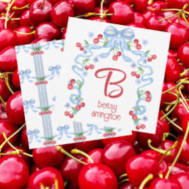 Tarjeta Pequeña Gabinete de color de agua de arándanos de la abuel