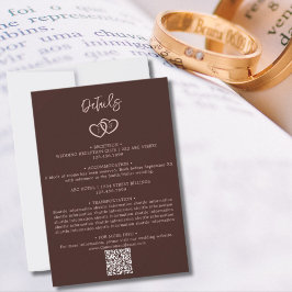 Tarjeta Pequeña Gabinete de detalles del Boda de código QR para co