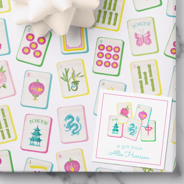 Tarjeta Pequeña Gabinete de mosaicos de color azul Mahjong (Subido por el creador)