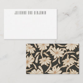 Tarjeta Pequeña Gabinete de regalo Boho Moderno Botanico Negro Per