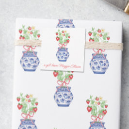 Tarjeta Pequeña Gabinete de regalo Chinoiserie Vase Red Strawberry