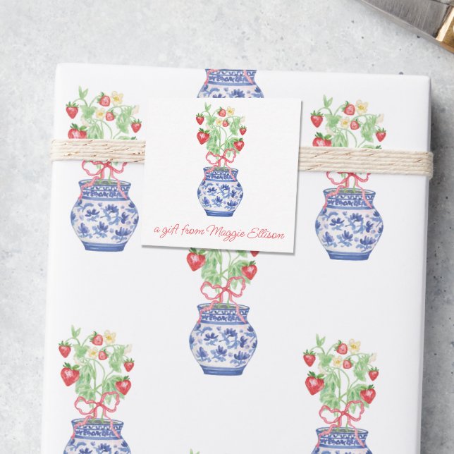 Tarjeta Pequeña Gabinete de regalo Chinoiserie Vase Red Strawberry (Subido por el creador)