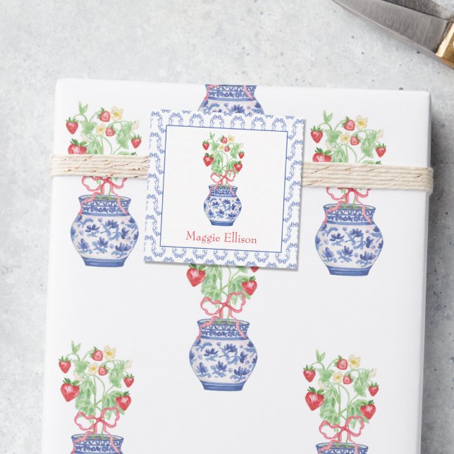 Tarjeta Pequeña Gabinete de regalo Chinoiserie Vase Red Strawberry (Subido por el creador)