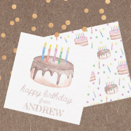 Tarjeta Pequeña Gabinete de regalo de bizcocho de cumpleaños de co