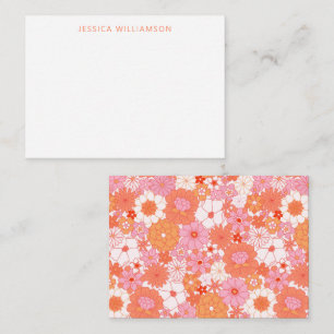 Tarjeta Pequeña Gabinete de regalo de nombre floral personalizado 