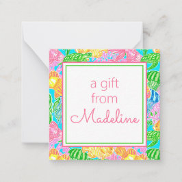 Tarjeta Pequeña Gabinete de regalo de patrón de pescado tropical c