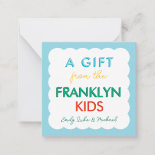 Tarjeta Pequeña Gabinete de regalo para hermanos y hermanas con ar