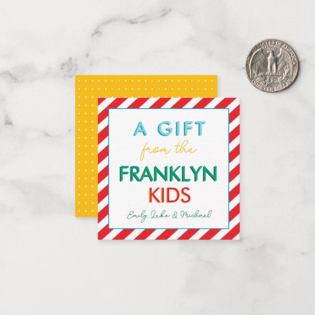 Tarjeta Pequeña Gabinete de regalo para hermanos y hermanas con ar (Anverso/Reverso In Situ)