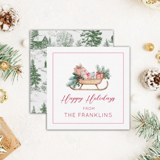 Tarjeta Pequeña Gabinete de regalo para Navidades personales Sleig (Subido por el creador)