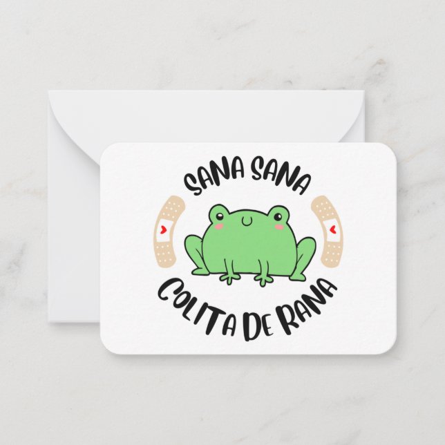 Tarjeta Pequeña Gabinetes de regalo de Sana Sana Colita de Rana (Anverso)
