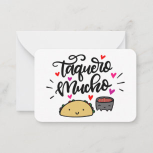 Tarjeta Pequeña Gabinetes Taquero Mucho Gift