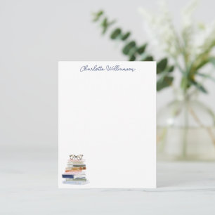 Tarjeta Pequeña Gafas de libros azul marino personalizadas Regalo