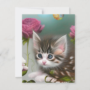 Tarjeta Pequeña Gatitos Adorables 4