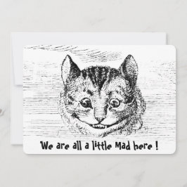 Tarjeta Pequeña Gato de Chesire - personaje de Alice In Wonderland