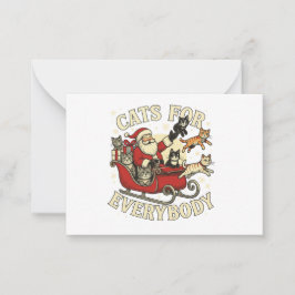 Tarjeta Pequeña Gato de Navidad
