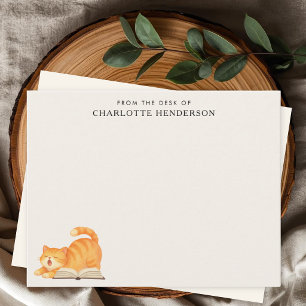Tarjeta Pequeña Gato Jengibre y Libro Personalizado para Amantes d
