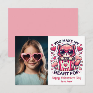 Tarjeta Pequeña Gato Lindo Me Haces Saltar el Corazón Foto de Aula