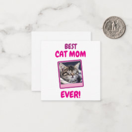 TARJETA PEQUEÑA GATO PERSONALIZADO MAMÁ MADRE SIEMPRE MASCOTA AMOR
