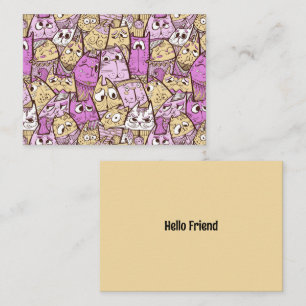Tarjeta Pequeña Gatos Personalizados divertidos