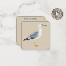 Gaviota de playa en acuarela personalizada