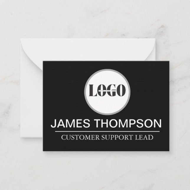 Tarjeta Pequeña Gear de empleados con logotipo de personalizado pa (Anverso)