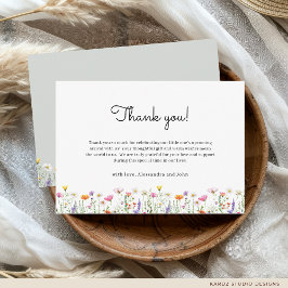 Tarjeta Pequeña Gender-Neutral Wildflower Baby Shower