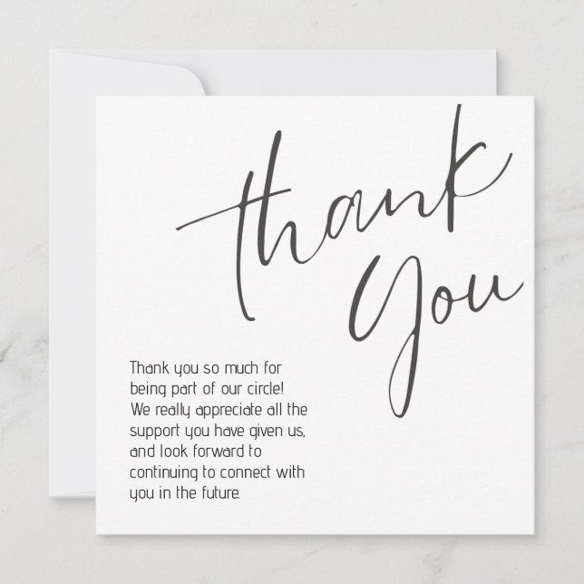 Tarjeta Pequeña generic thank you note (Anverso)