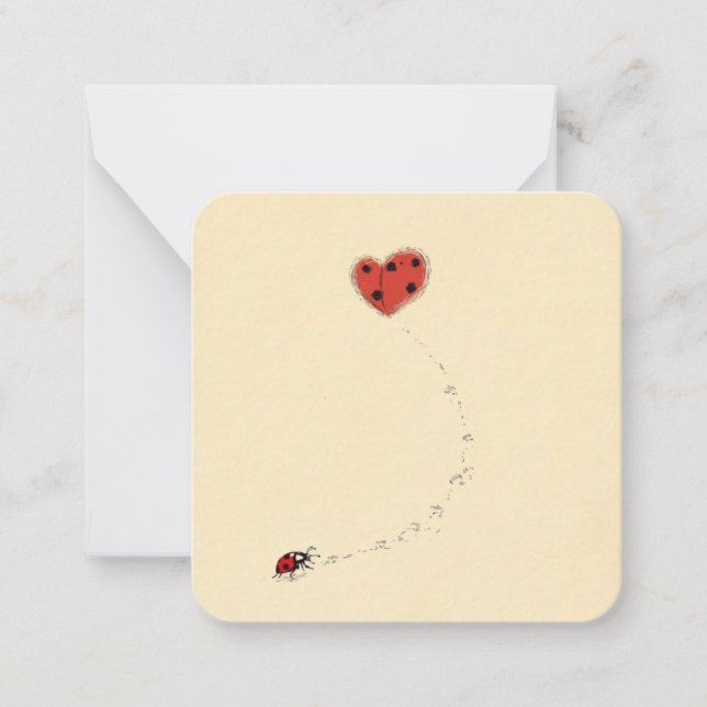 Tarjeta Pequeña Gentle Ladybug Whisper | Inspirado en la Naturalez (Anverso)