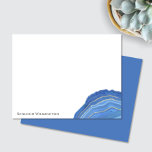 Tarjeta Pequeña Geode del Purpurina de oro azul de mármol Agate mo<br><div class="desc">Este diseño presenta un gráfico agate en tonos azules con acentos purpurinas dorados y espacio para un nombre/texto en la parte inferior. Haga clic en el botón personalizar si desea ajustar los elementos de diseño y/o modificar el texto. En nuestra tienda, zazzle.com/store/doodlelulu, podrá encontrar variantes de este diseño, colores adicionales...</div>
