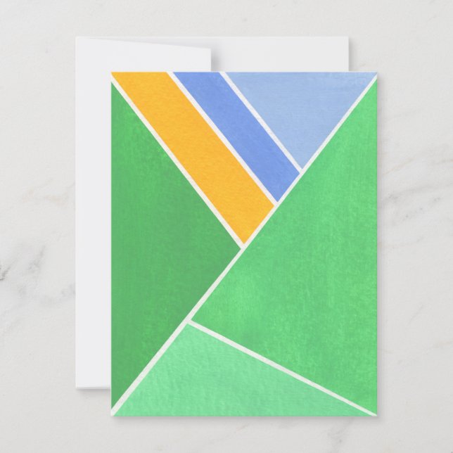 Tarjeta Pequeña Geometría Verde (Anverso)