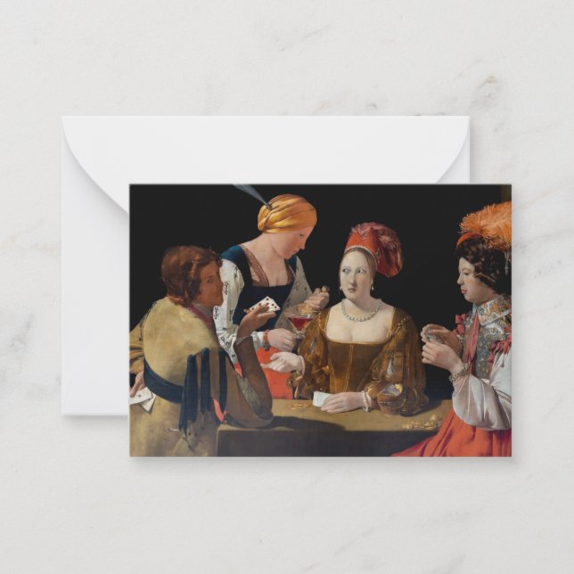 Tarjeta Pequeña Georges de la Tour - Cheat with Ace of Diamonds (Anverso)
