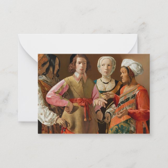 Tarjeta Pequeña Georges de la Tour - The Fortune Teller (Anverso)