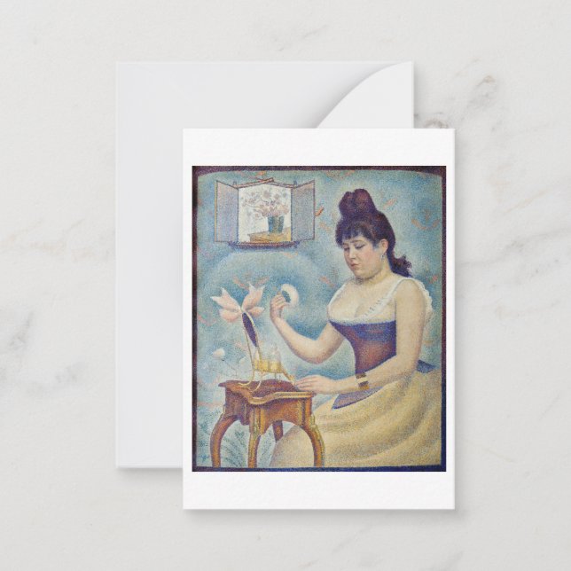 Tarjeta Pequeña Georges Seurat - Joven entregándose (Anverso)
