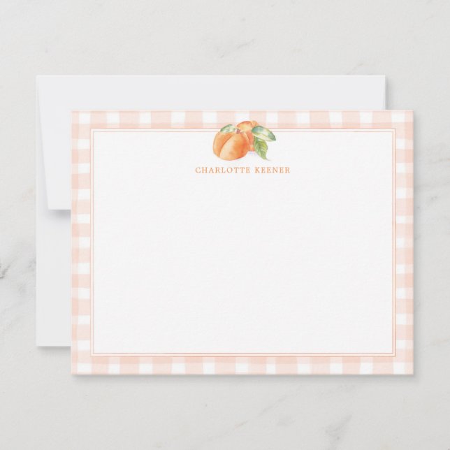 Tarjeta Pequeña Georgia Peaches Personal Stationery (Anverso)