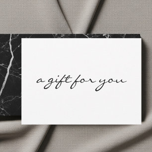 Tarjeta Pequeña Gift Certificate Voucher Minimalist