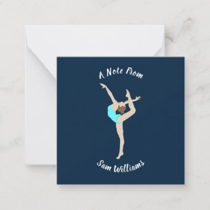 Tarjeta Pequeña Gimnasia femenina