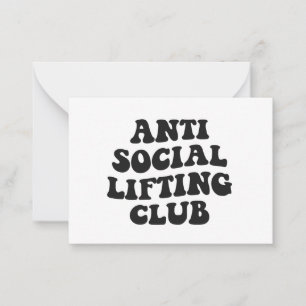 Tarjeta Pequeña Gimnasio divertida Gimnasio anti Club de elevación
