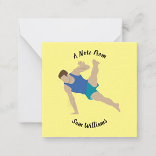 Tarjeta Pequeña Gimnasta masculino