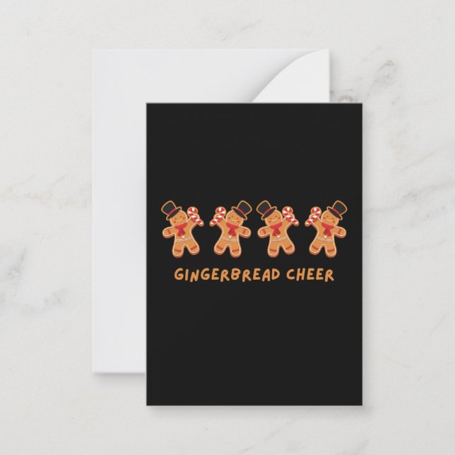 Tarjeta Pequeña Gingerbread Cheer (Anverso)