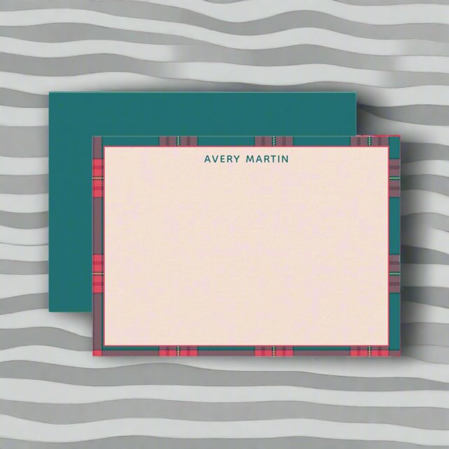 Tarjeta Pequeña Gingham Plaid Personalizado Gracias (Subido por el creador)