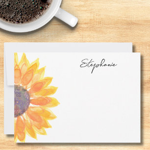 Tarjeta Pequeña Girasol acuático personalizado