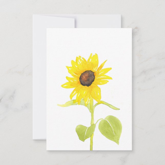 Tarjeta Pequeña 'Girasol bailarín' (Anverso)