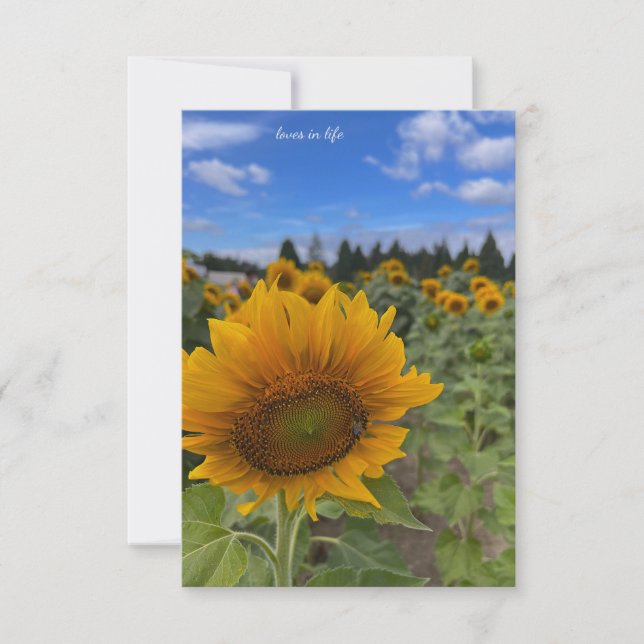 Tarjeta Pequeña Girasol dorado (Anverso)